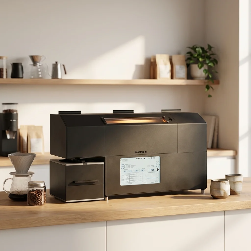ROASTREAM coffee roaster in a bright contemporary kitchen